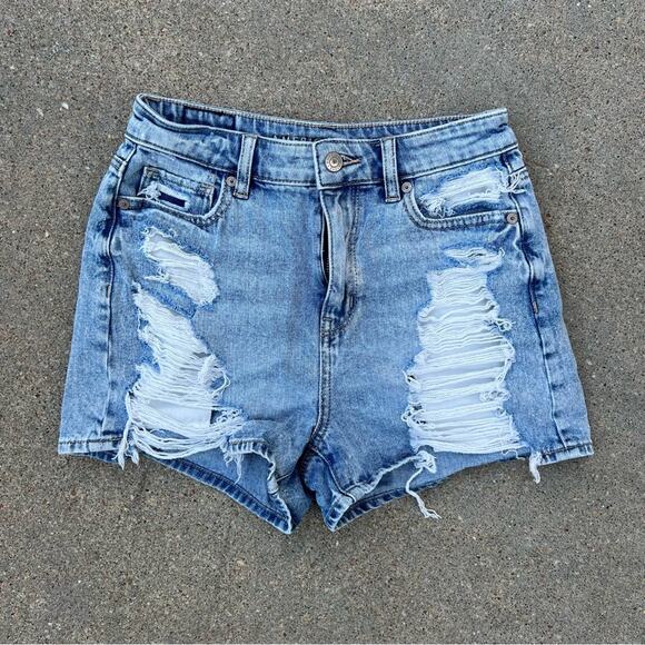 AEO Mom Shorts frayed distressed fronts size 0 - Picture 1 of 5